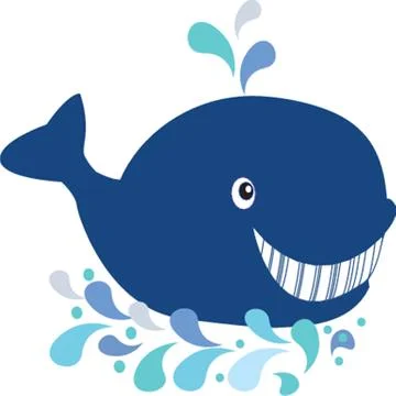 Whale cartoon Stock-Illustration