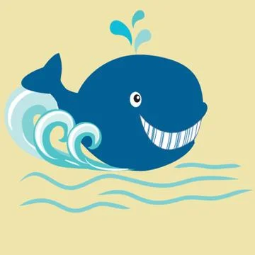 Whale cartoon Stock Illustration
