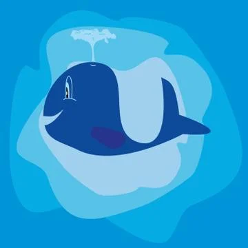 Whale cartoon image Stock Illustration