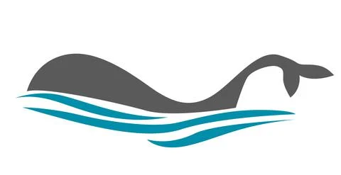 Whale. Concept fish logo Illustrazione stock