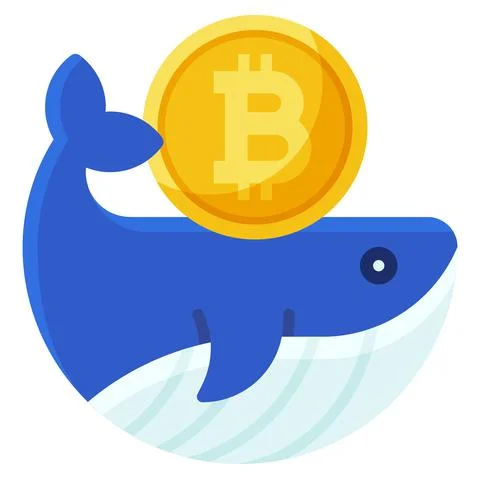 Whale icon, Bitcoin related vector illustration イラスト素材