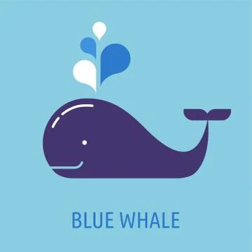 Whale icon with speech bubbles Stock Illustration
