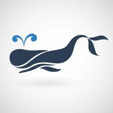 Whale logo vector Stock Illustration