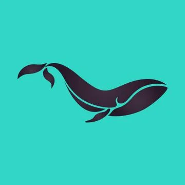 Whale logo vector Stock Illustration