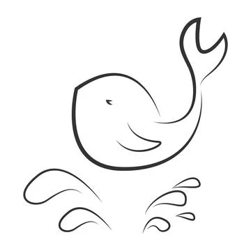 Whale logo vector illustration design Stock Illustration