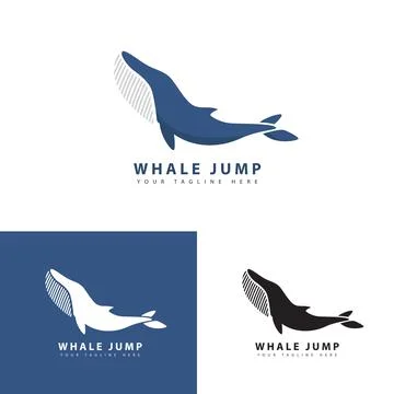 Whale logo vector illustration Stock Illustration