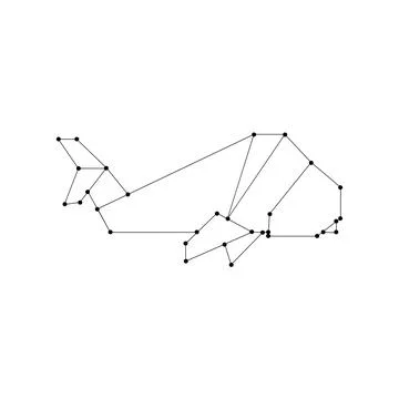 Whale Polygonal Lines Stock Illustration