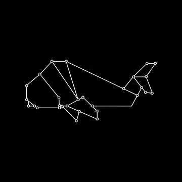 Whale Polygonal Lines Stock Illustration