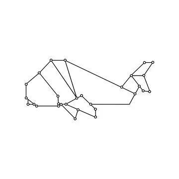Whale Polygonal Lines Stock Illustration