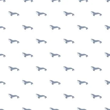 Whale seamless pattern for marine background design Stock Illustration