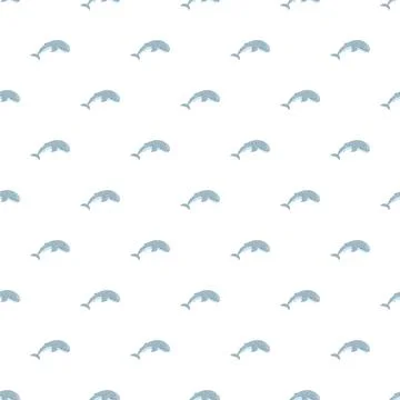 Whale shark cartoon seamless pattern design background Stockillustratie
