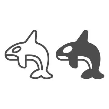 Whale shark line and solid icon, worldwildlife concept, whale shark vector sign イラスト素材