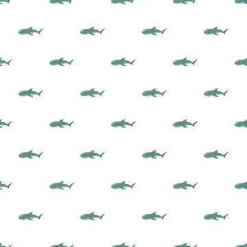 Whale shark pattern creating seamless marine background Stockillustratie