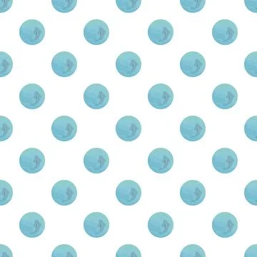 Whale shark pattern floating in water circles Stock Illustration