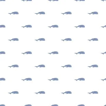 Whale shark pattern swimming on white background Stock Illustration