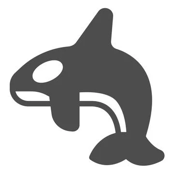 Whale shark solid icon, worldwildlife concept, whale shark vector sign on white Illustrazione stock