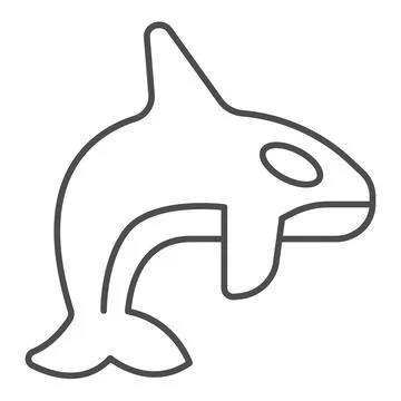 Whale shark thin line icon, worldwildlife concept, whale shark vector sign on Stockillustratie