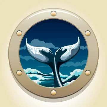 Whale tail Stock Illustration