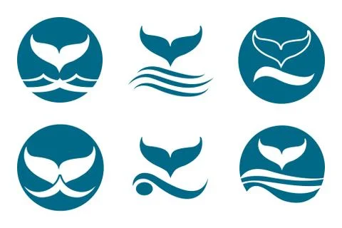 Whale Tail Logo Illustrazione stock
