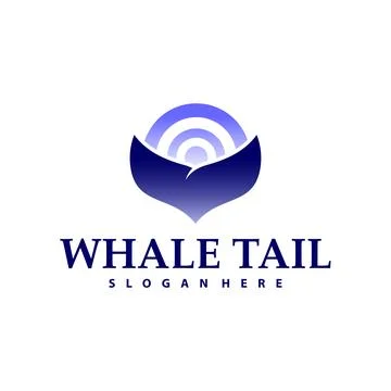 Whale tail logo vector template illustration, Creative whale tail logo desi.. Stock Illustration