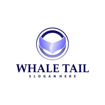 Whale tail logo vector template illustration, Creative whale tail logo desi.. Stock Illustration