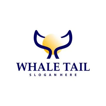 Whale tail logo vector template illustration, Creative whale tail logo desi.. Stock Illustration