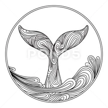 Humpback Whale Tail Taino SVG, Taino Petroglyph Design Art