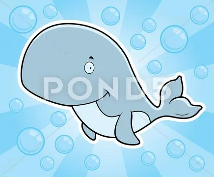 Whale Underwater Stock Illustration