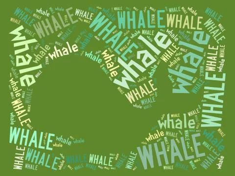 Whale vector on green Stock Illustration