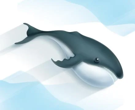 Whale, vector icon Stock Illustration