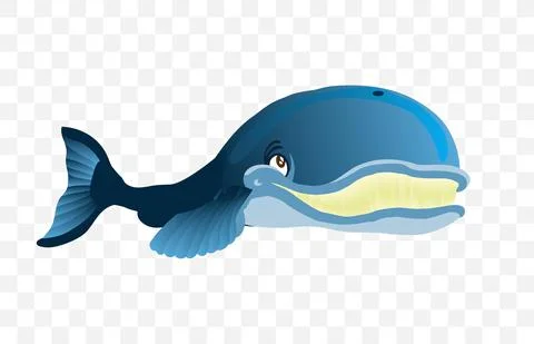 Whale vector illustration on blank background Stock Illustration