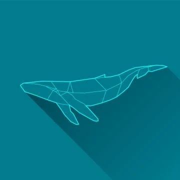 Whale wireframe Stock Illustration