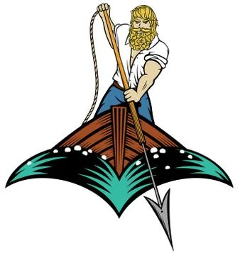 Whaler Illustrazione stock
