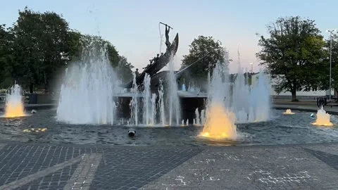 Whaler's Monument Time Lapse Stock Footage 207117331