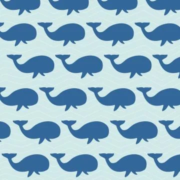 Whales background Stock Illustration