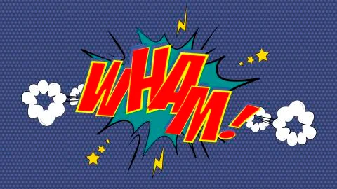 Wham! comic cloud. Stock-Illustration