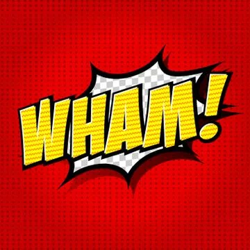 Wham! Comic Speech Bubble, Cartoon Stock Illustration