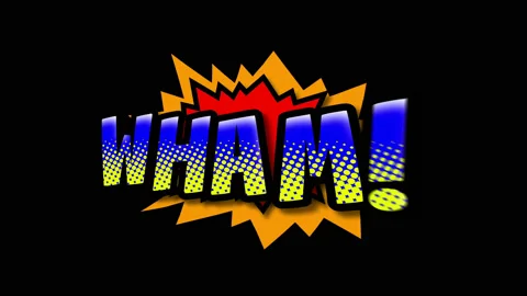 Wham Comic speech bubble expression. Pop art background isolated with alpha 動画素材 99851711