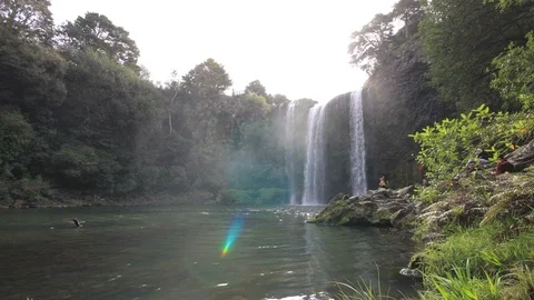 Whangaeri falls Video stock 116534586