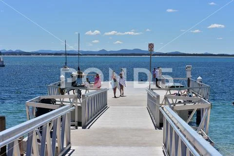 Wharf in Shoal Bay Stock Photos