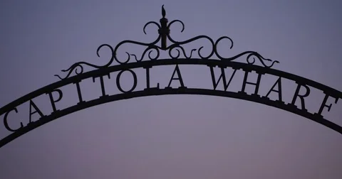 Wharf sign Stock Footage 85003599