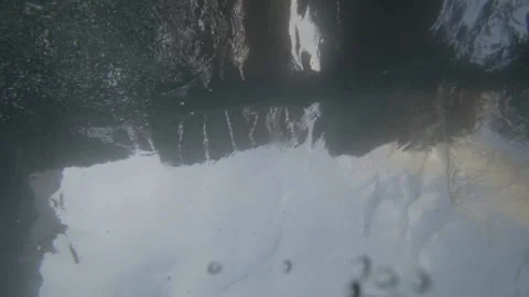 Wharf surface from underwater Stock Footage 231946426