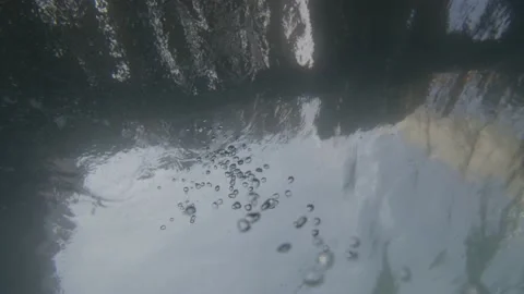 Wharf surface from underwater Stock Footage 231947050