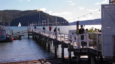 Wharf on Tranquil Harbour Time Lapse 114GYPBW PAL Stock Footage 26360296