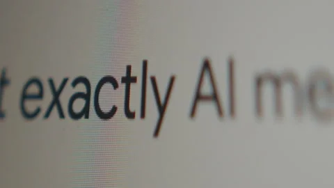What AI Means (screen shot) Stock Footage 239468646