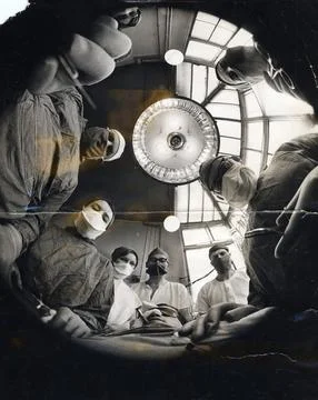 'what The Appendix Saw'. The Scene In An Operating Theatre With The Surgeon And  库存照片
