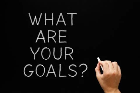 What Are Your Goals Blackboard Stockfoto's