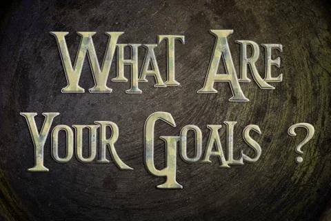 What are your goals concept Stock Illustration