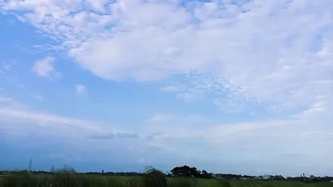 What a beautiful blue cloudy sky Stock Footage 279182575