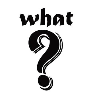 What" in black and white Stock Illustration